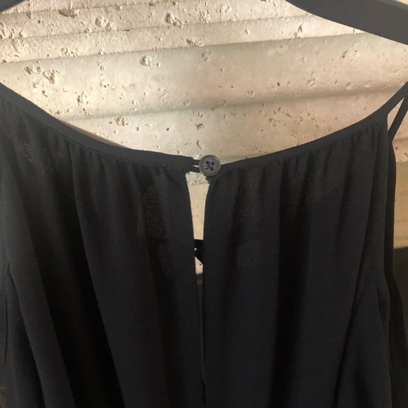 🖤MICHAEL KORS Elegant Long Slv Cold Shouldr Full-Length Flare Leg Pant Jumpsuit - Picture 11 of 13